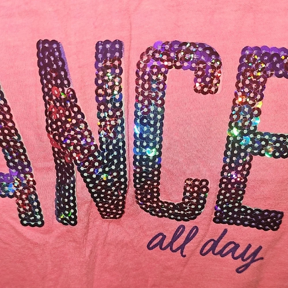 Justice Girls Vibrant Pink Sequin Dance Tank Size 12